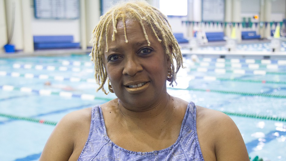 Staff Spotlight: Twain Revell Overcomes Injury, Stays Positive by Teaching Water Exercise